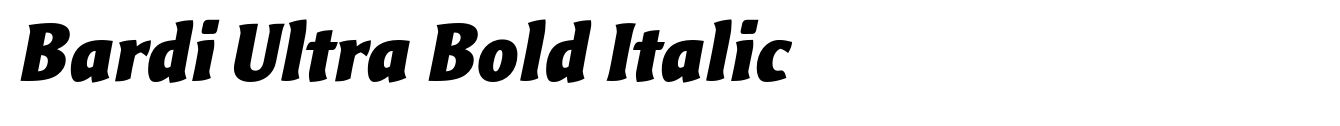 Bardi Ultra Bold Italic